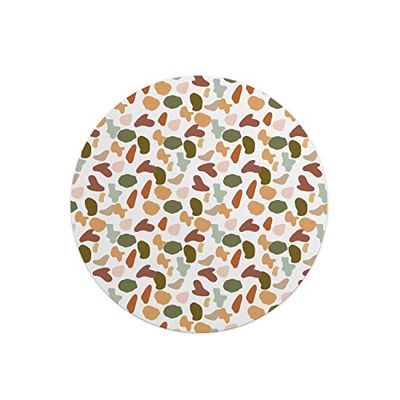Questo Casa, Tapis de Souris Rond imprimé numérique avec Fond antidérapant pour Bureau et Maison Diamètre 22 cm