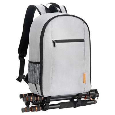 TARION Camera Backpack Bag for Photographers: DSLR Camera Bag with Laptop Compartment Waterproof Raincover Travel Photo Backpack Bag Case Grey TB-M