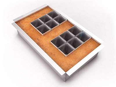 Graziano, Teglia Numeri Componibile, Teglia Realizzata in Alluminio con 12 Cubetti, Ideali per Realizzare Dolci a Forma di Numero, Lavabile in Lavastoviglie