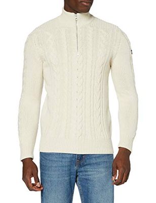 Schott NYC Plbruce2 Maglione Pullover, Ecru, Small Uomo