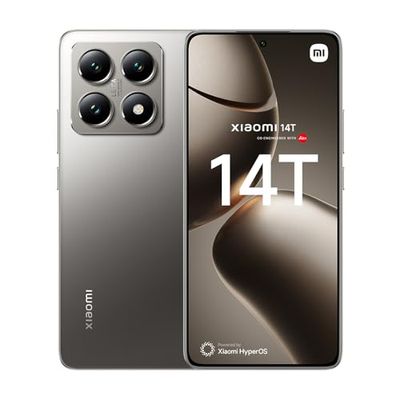 Xiaomi 14T (Smartphone) Display da 6.67'' AI, MTK 8300-Ultra, Leica Summilux, AISP, Supporta HyperCharge 67W, 3.35GHz, 12GB+256GB, Titanium
