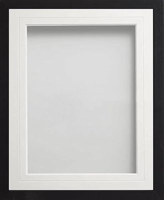 Frame Company Webber Black with White V-Groove Mount, 14x11 for 12x8 inch
