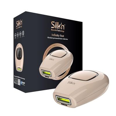 Silk'n Epilatore luce pulsata I Infinity Fast | Dispositivo Di Epilazione A Luce Pulsata corpo e viso con tecnologia eHPL I Per tutti i toni di pelle I Ultrarapido, 600k Flash