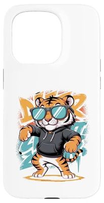 Tigre Dabbing Con Occhiali Da Sole Custodia per iPhone 15 Pro
