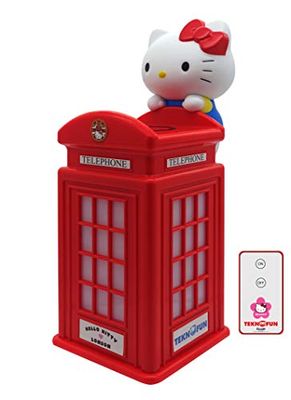 Teknofun - Licentie Hello Kitty - Hello Kitty inductie draadloze oplader - Londense telefooncel - netvoeding - wit, rood en blauw - voor kinderen en volwassenen - 811254