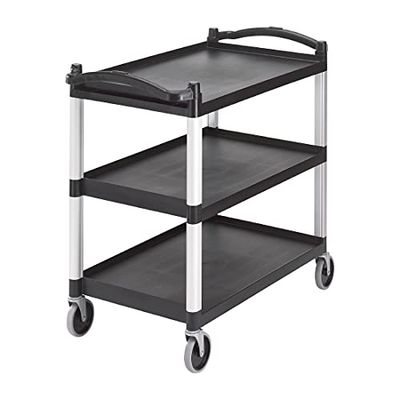 Cambro Grand chariot utilitaire noir, BC340KD110, noir, matériau : polypropylène et aluminium, taille : 950(H) x 1015(L) x 540(P)mm, CT400