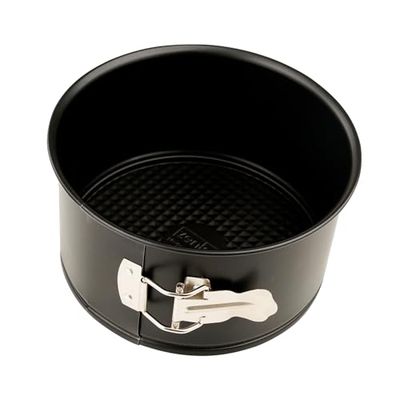 Zenker Molde Alto para Bizcochos y Repostería con Fondo Desmontable en Acero, Revestimiento Antiadherente Teflon, Molde Panettone y Tartas Altas, Apto para Horno y Air Fryer, 18 x 10 cm, Negro, 1 ud