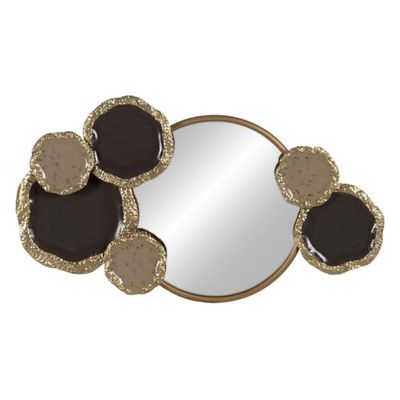 BigBuy Home Decoración de Pared Marrón Dorado Hierro 97,8 x 6,4 x 54 cm