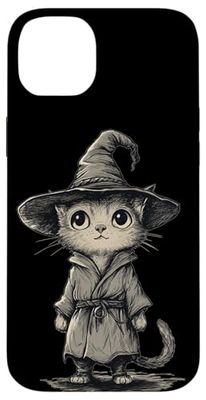 Awesome Cat in Wizard Look for Magical Hat and Wand Lovers Case for iPhone 14 Plus