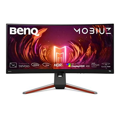 BenQ MOBIUZ EX3415R Monitor Gaming Curvo 34” IPS UWQHD Ultrawide 21:9, 144Hz, 1ms MPRT, HDR400, HDRi, 98% P3, FreeSync Premium, Eye-Care, Altavoces 2.1