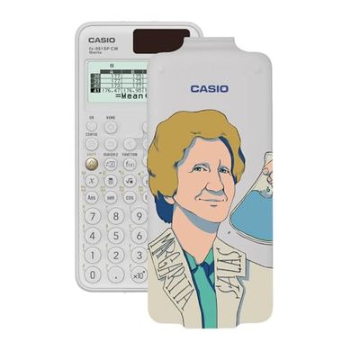 Casio FX-991SP CW, Calcolatrice scientifica con Margarita Salas illustrata da Clara Santos, Raccomandata per il curriculum spagnolo e portoghese, 5 lingue, oltre 560 funzioni, solare, bianco