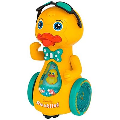 PATO MOVIMIENTO LUZ Y SONIDO 20 CM