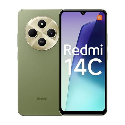 Xiaomi Redmi 14C 4G Green Smartphone 4+128GB, 2.0GHz,6.88" display, stylish design, 50MP AI dual camera, Massive 5160mAH battery,18W fast charging (UK Version + 2 Years Warranty+no in-box charger)