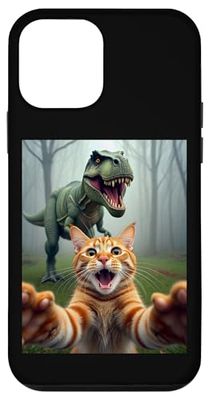Cat T Rex Dinosaur Selfie Funny Retro Classic Photo Case for iPhone 12 mini