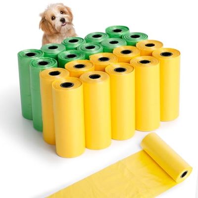 Romon Sacchetti Cane Sacca, 300 Pezzi Sacchetti Cane Biodegradabili Bustine Cane, Extra Spesso, a Prova di Perdite, Non Profumati, Sacchettini per Cani, Pet Dog Bag (20 Rotoli, 15 per per Rotolo)