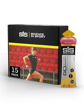 Science in Sport GO Energy Gel isotonico 15x60ml Macedonia, Vegan - Formula isotonica con 22g di carboidrati, Buon apporto di energie, Ottima alternativa ai drink isotonici