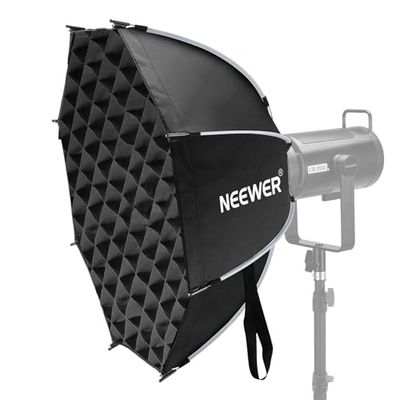 NEEWER 65cm Softbox Ottagonale, Soft Box Parabolico Bowens a Sgancio Rapido con Diffusori, Griglia, Borsa Compatibile con Aputure 120d Compatibile con Godox SL60w NEEWER Q4 AS600B CB300B Q300, NS65P