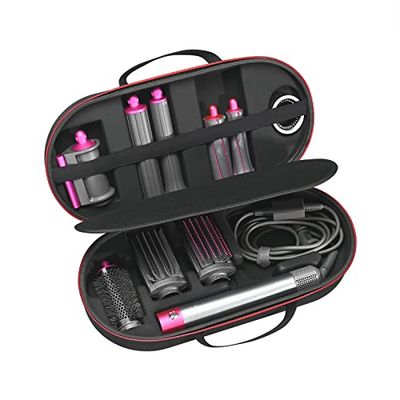 RLSOCO Funda rígida para Dyson Airwrap Complete Long/Complete Styler HS05 HS01 – Se Adapta a 4 barriles Largos o Cortos, Negro (Solo Funda, peinador de Pelo no Incluido), Negro, 1 Unidad (Paquete de