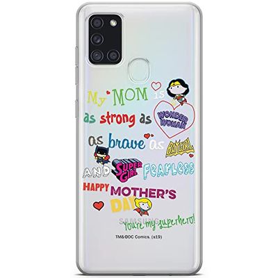 ERT GROUP mobiltelefonfodral för Samsung A21s originalt och officiellt licensierat DC mönster Super Girls 004 optimalt anpassad till formen på mobiltelefonen, gedeeltelijk transparant