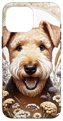 Lakeland Terrier Dog Summer Wildflowers Opera d'arte Custodia per iPhone 16 Pro Max