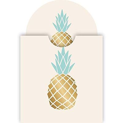Draeger - Miroir Ananas - Miroir Rond de Poche à Emmener Partout - Idéal Cadeau Anniversaire, Toutes Occasions - Dimensions 8,5 cm x 8 cm