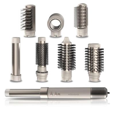 Cecotec Brosse à air Sèche-cheveux Moulin à lisseur multifonction 8 en 1 Bamba AirGlam W. 1400 W, technologie Coanda, 3 vitesses, 3 températures, contrôle intelligent de la chaleur, 110000 tr/min