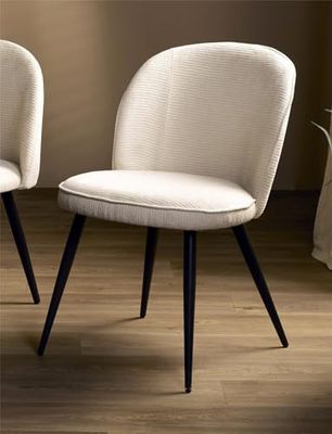 Silla Isuan Classic Beige C/Patas Negras 52 x 61 x 80 cm