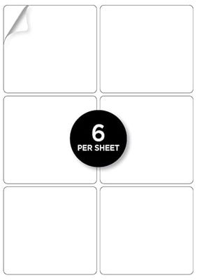 Blake Purely Labels, 6 etichette per foglio A4, confezione da 100 fogli, 600 in totale, etichette autoadesive per stampante postale, adatte per stampanti digitali, 99,1 x 93,1 mm