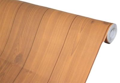 BUVU Lámina adhesiva para muebles, aspecto de madera, papel pintado autoadhesivo, 45 cm x 300 cm, marrón, vintage, a rayas, resistente al agua, para muebles, paredes, armarios, mesas de cocina
