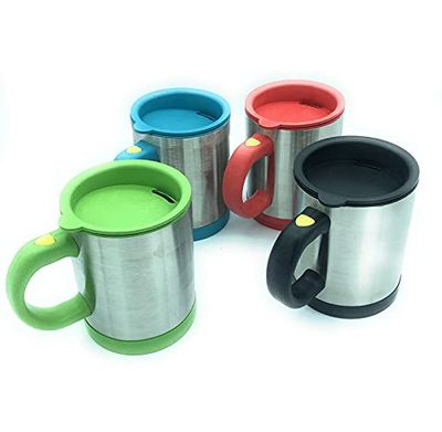LeoFla Tazza Termica Auto Mescolante Bicchiere Elettrico Automatico da 350 ML con Tappo, Variabile, Media