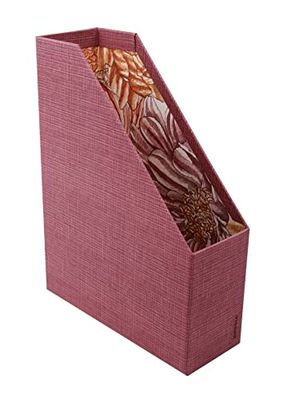 RHODIA 120038C - Magazine Rack - 10x25x31 cm - Saddle Stitching - Faux Leather Exterior - Botanical Orange Collection