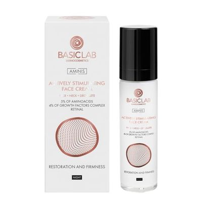 BasicLab Dermocosmetics BasicLab Crème anti-rides pour les yeux | 50 ml | Crème de nuit pour hommes et femmes pour les paupières pour peaux matures