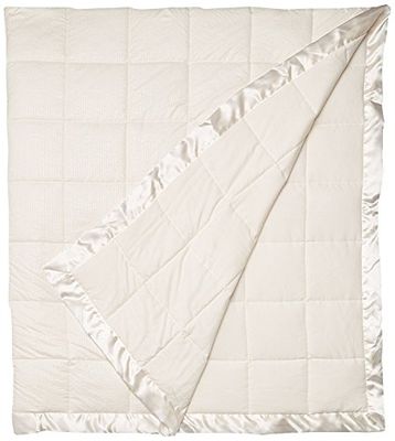Madison Park Cambria Down Alternative Blanket, Premium 3M Scotchgard Moisture Wicking Treatment Copriletto Estivo Leggero e Morbido con Finiture in Raso, Poliestere, Avorio, Full/Queen