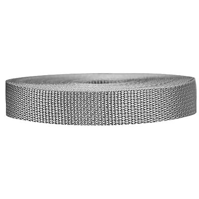 Strapworks Polipropileno Ligera Correas de Polietileno para reparación de Equipos de Bricolaje al Aire Libre, Collares de Mascotas, Manualidades, (PP), Gris Plateado, 3/4" x 10 yard