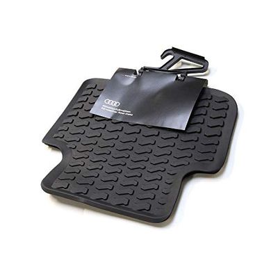 Audi 83A061511041 Tapetes de borracha traseiros premium 2 x tapetes de borracha para todos os tipos de clima, cor preta