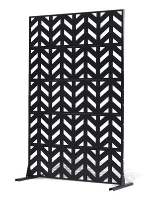 VEVOR Brise-Vue Métal, 120x183 cm, Panneau Intimité Autoportant avec Support, Écran de Confidentialité Décoratif, Paravent Séparateur Extérieur pour Patio, Balcon, Terrasse, Salle Intérieure, Jardin