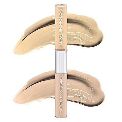 Physicians Formula Twins 2-in-1 Liquid Concealer - Color Corrective and Light Flesh-Tone, Transfer & Water Resistant, Yellow/Light Shade