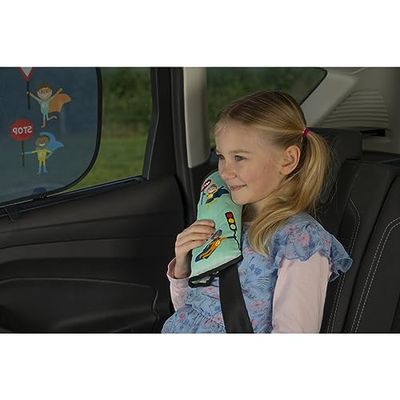 cartrend Hero​​ Coussin de Ceinture protège Contre Les blessures, Grand et Confortable, Design coloré pour Enfants, 1 pièce Menthe