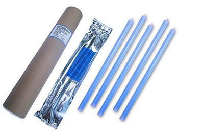 Cyalume Carton de 5 Bâtons Lumineux SnapLight Non-IMPACT 40cm Blanc 1 Anneau 8 Heures 15'' Emballés Individuellement