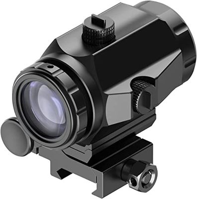 Feyachi M40 3X Red Dot Magnifier with Flip to Side Mount, Focus Adjustment, Windage & Elevation Adjustable, 37/40MM Height, Black