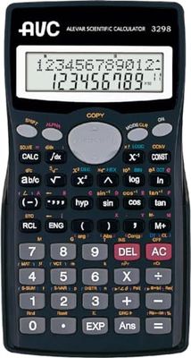 Alevar AVC - Calculadora científica de 10 + 2 dígitos, 401 Funciones, Pantalla de 2 líneas y Funda rígida, Formato 8 x 15,5 x 1,7 cm, Color Negro, Paquete de 1 Unidad