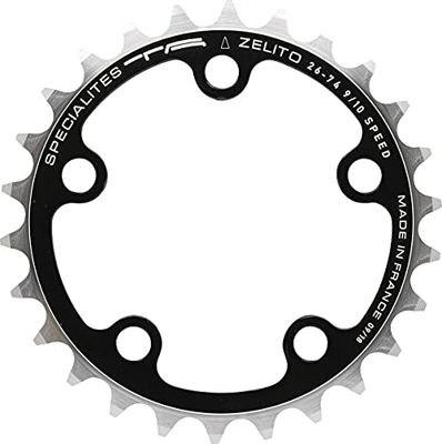 TA Specialites Zelito Inner Triple 74-delige 5 Arm 8/9/10 Speed Ketting, Zwart, 30T