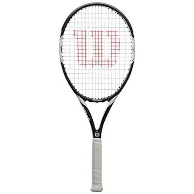 Wilson Federer Team 105, WRT30730U1 Racchetta da Tennis per Giocatori Principianti e Amatoriali Unisex Adulto, Bianco/Nero, L1