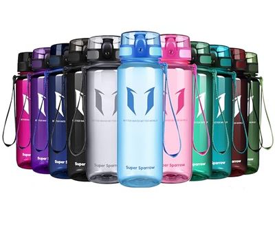 Super Sparrow Sport Vattenflaska - 500ml - Giftfri BPA-Fri och Miljövänlig Tritan Co-polyesterplast - för Löpning, Gym, Yoga, Utomhus och Camping