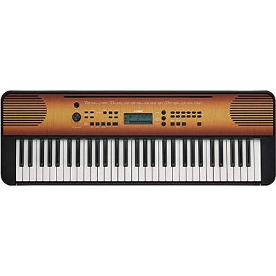Yamaha PSR-E360 - Teclado digital portátil con 61 teclas sensibles a la pulsación para una mayor expresividad, color arce