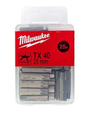 Embout de vissage Milwaukee Tx40 x25 mm 25 pièces