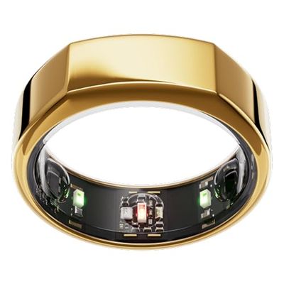 Oura Gen3 Heritage Smart Ring – storlek 12, Gold | Registrera sömn, puls och kondition – upp till 7 dagars batteritid – kompatibel med iOS/Android – Prova ut storleken med Ouras storlekskit