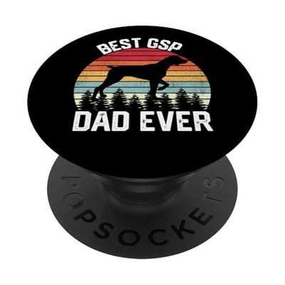 German Shorthaired Pointer Best GSP Dog Dad Fathers Day Men PopSockets Adhesive PopGrip