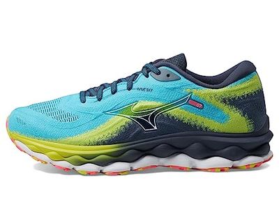 Mizuno Wave Sky 7 Hardloopschoen voor heren, Jet Blue White, 44.5 EU