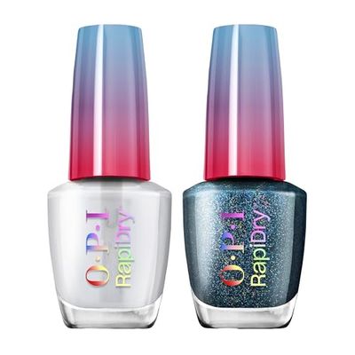 OPI RapiDry Vernis à ongles transparent Clearly Fast + All Dry n’ Mighty vernis à ongles à séchage rapide, haute brillance et vegan - Jusqu'à 5 jours de tenue